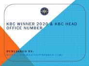 KBC Winner 2020 & KBC Lottery & KBC Lucky Draw