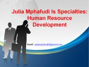 Julia Mphafudi Is Executive for Human Resources Management
