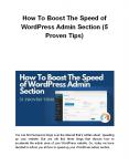 How To Boost The Speed of WordPress Admin Section (5 Proven Tips) PowerPoint PPT Presentation