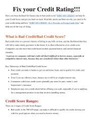 Sort my credit