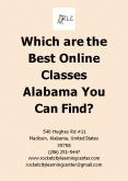 Which are the Best Online Classes Alabama You Can Find? PowerPoint PPT Presentation