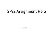 SPSS Assignment Help