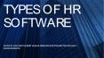 HR Software: Types and Major Market Drivers of Human Resource Software PowerPoint PPT Presentation