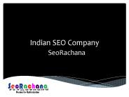 Indian SEO Company SeoRachana