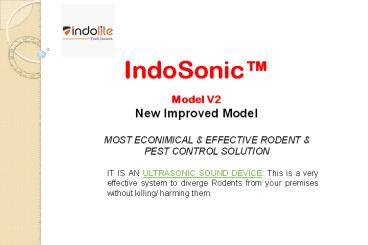 IndoSonic™ -  Ultrasonic Sound Device