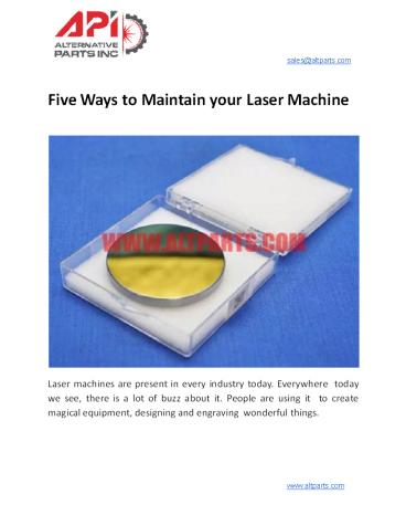 Five Ways to Maintain your Laser Machine