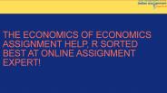 Economics Online Assignment Expert!