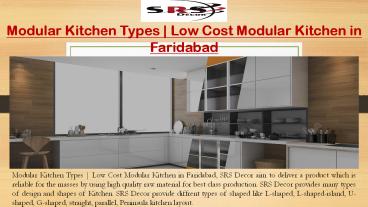 Modular Kitchen Types | Low Cost Modular Kitchen in Faridabad