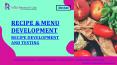 Restaurant Menu & Recipe Development services | Foodresearchlab PowerPoint PPT Presentation