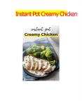 Instant Pot Creamy Chicken PowerPoint PPT Presentation