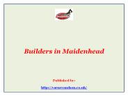 Builders in Maidenhead