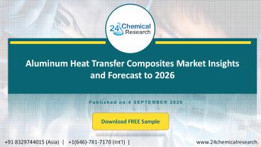 Aluminum Heat Transfer Composites Market Insights and Forecast to 2026
