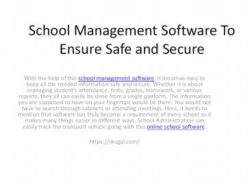 best online School Management Software To Ensure Safe and Secure