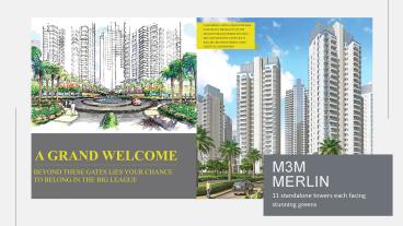M3M Merlin in Gurgaon - A Singapore Style Homes in Gurgaon