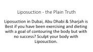 Liposuction in Dubai