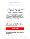 High-Risk Merchant Account Instant Approval PowerPoint PPT Presentation