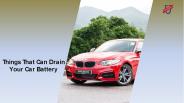 Things that Can Drain your Car Battery