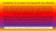 Guidelines To Increase The Speed Of Your Website