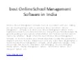 Best Online School Management Software in India PowerPoint PPT Presentation