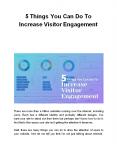 5 Things You Can Do To Increase Visitor Engagement PowerPoint PPT Presentation