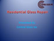 Residential Glass Repair