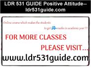 LDR 531 GUIDE Positive Attitude--ldr531guide.com
