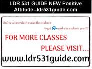 LDR 531 GUIDE NEW Positive Attitude--ldr531guide.com