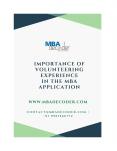 Importance of volunteer community service in MBA application PowerPoint PPT Presentation