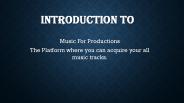 Introduction to Music for Productions