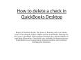 How to void a blank check in quickbooks online Desktop PowerPoint PPT Presentation