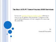 The Best AVG PC Tuneup Utilities 2020 Software (1)