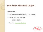 Best Indian Restaurant Calgary