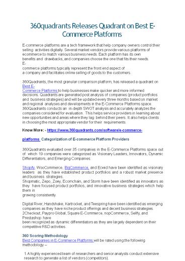 Best E-Commerce Platforms in 2020 for your Business