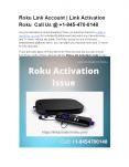Roku Link Account | Link Activation Roku Call Us @ +1-845-470-0148 PowerPoint PPT Presentation