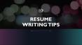 Resume Writing Tips PowerPoint PPT Presentation