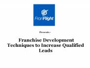 Franchise Development Techniques to Increase Qualified Leads