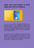 Apple store card balance || Check Apple Store Gift Card Balance PowerPoint PPT Presentation