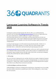 Language Learning Software In Trends 2020