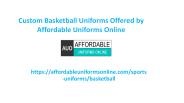 Custom Basketball Uniforms and Jerseys