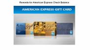 Rewards for American Express Check Balance