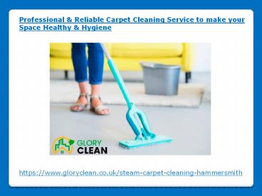 Professional & Reliable Carpet Cleaning Service to make your Space Healthy & Hygiene