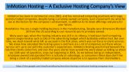 InMotion Hosting – A Exclusive Hosting Company’s View