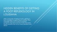 Benefits of Foot Reflexology in Louisiana