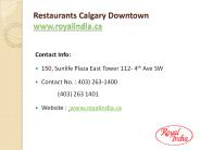 Restaurants Downtown Calgary