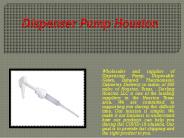 Dispenser Pump Houston