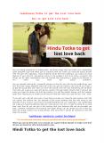 Vashikaran Totke to get the lost love back - How to get lost love back PowerPoint PPT Presentation