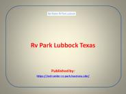 Rv Park Lubbock Texas