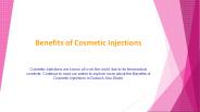 Benefits of Cosmetic Injections