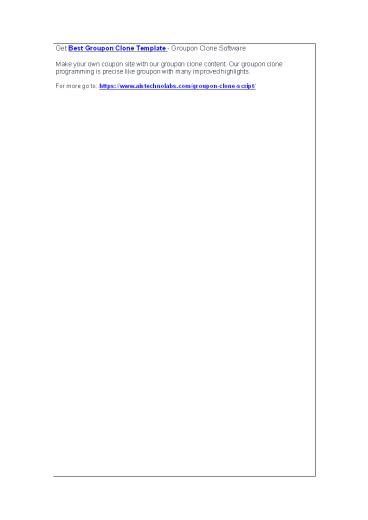 Get Best Groupon Clone Template - Groupon Clone Software