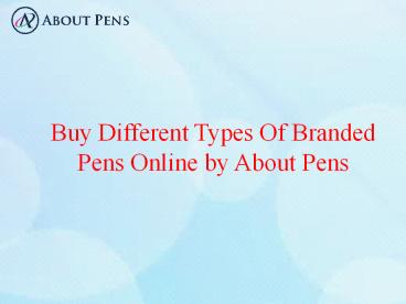 Premium Metal Promotional Pens Online Australia